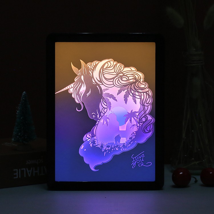 Papercut Light Boxes - Unicorn – VibesGenius